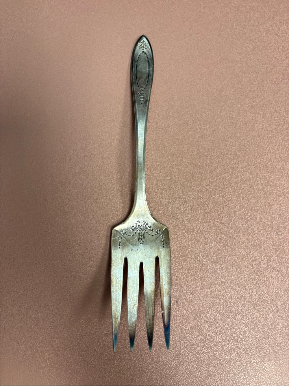 Community Plate 8 1/2” Silver Plate Serving Fork